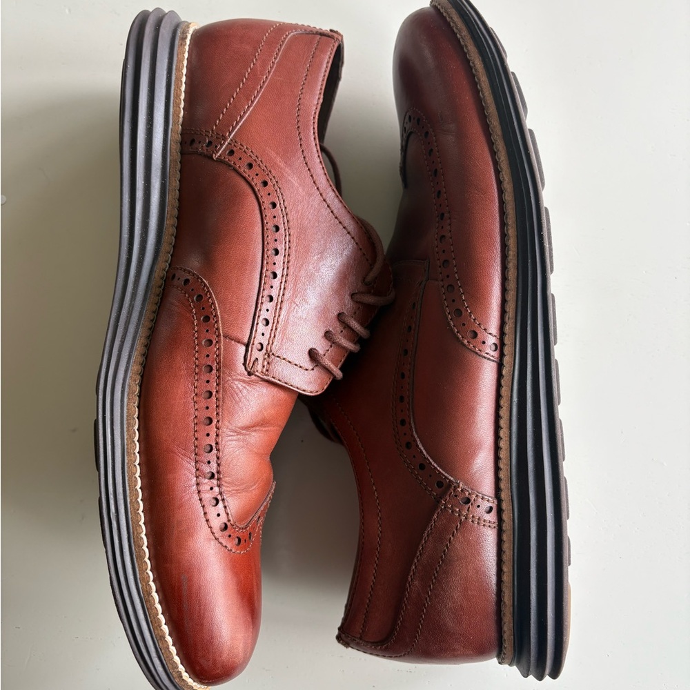 Cole Haan Brown Leather Wingtip Oxfords